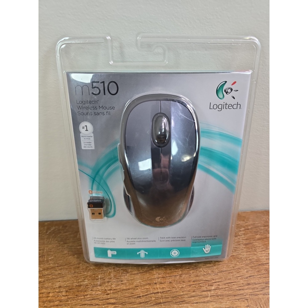 Logitech M510 Wireless Laser Mouse Black New Sealed